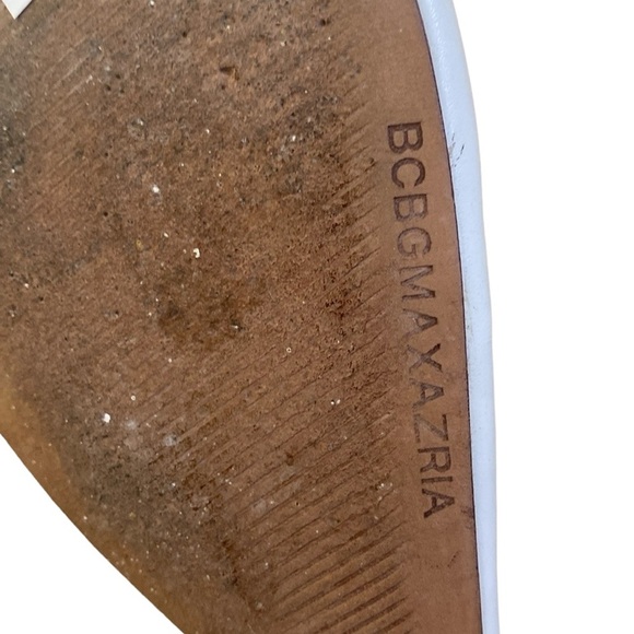 BCBG MaxAria Color cream and yellow pointy toe pump Leather All Leather Sz 6 1/2 - Picture 10 of 13